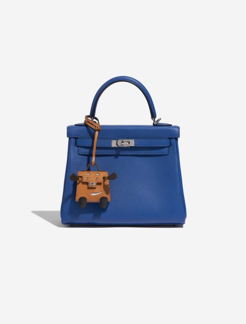 Pre-owned Hermès bag Kelly Doll Charm Veau Butler / Chevre Mysore Sable / Mushroom / Havane / Black Black, Brown Front | Sell your designer bag on Saclab.com