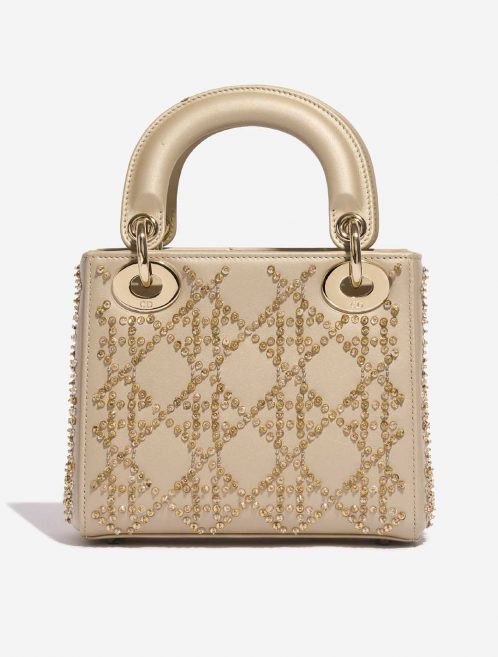 Pre-owned Dior bag Lady Mini Calf Light Beige Beige Back | Sell your designer bag on Saclab.com