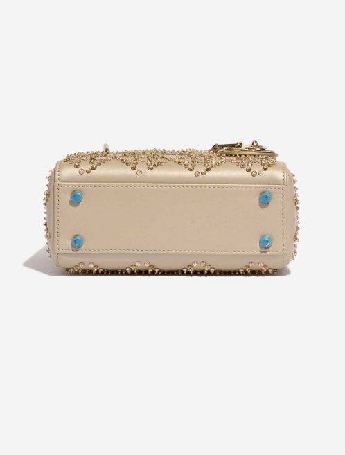 Pre-owned Dior bag Lady Mini Calf Light Beige Beige Bottom | Sell your designer bag on Saclab.com