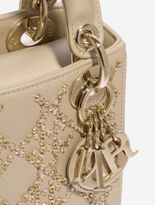 Pre-owned Dior bag Lady Mini Calf Light Beige Beige Closing System | Sell your designer bag on Saclab.com