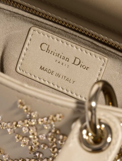 Pre-owned Dior bag Lady Mini Calf Light Beige Beige Logo | Sell your designer bag on Saclab.com