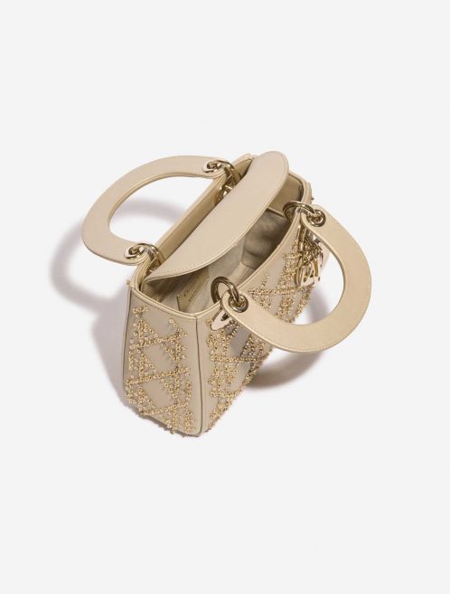 Pre-owned Dior bag Lady Mini Calf Light Beige Beige Inside | Sell your designer bag on Saclab.com