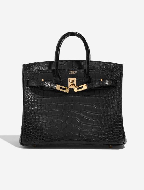 Pre-owned Hermès bag Birkin 25 Matte Alligator Black Black | Sell your designer bag on Saclab.com