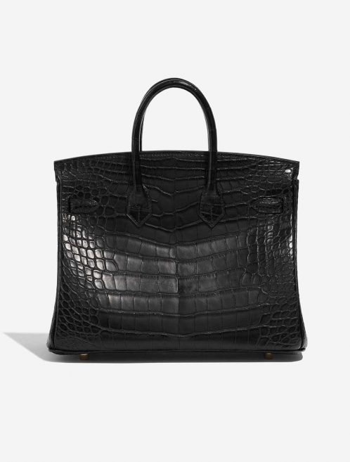 Pre-owned Hermès bag Birkin 25 Matte Alligator Black Black Back | Sell your designer bag on Saclab.com