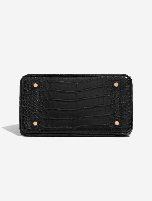 Pre-owned Hermès bag Birkin 25 Matte Alligator Black Black Bottom | Sell your designer bag on Saclab.com