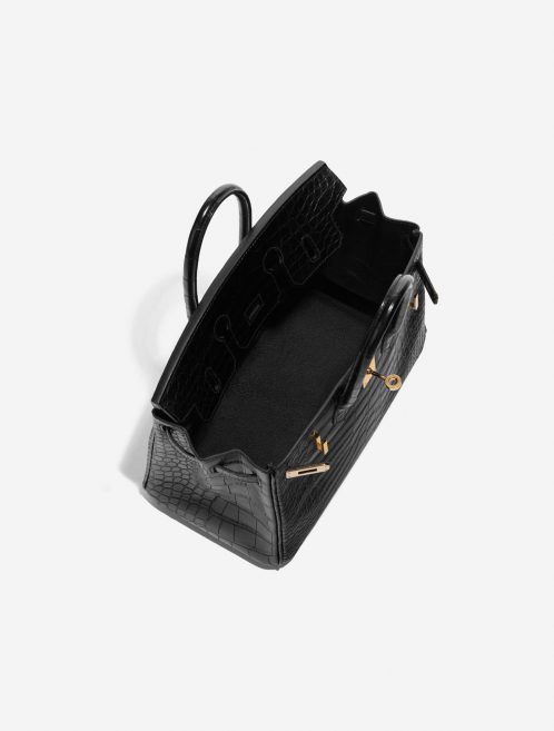 Pre-owned Hermès bag Birkin 25 Matte Alligator Black Black Inside | Sell your designer bag on Saclab.com