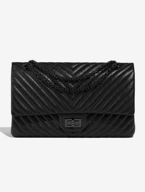Pre-owned Chanel bag 2.55 Reissue 227 Calf So Black Black Front | Sell your designer bag on Saclab.com