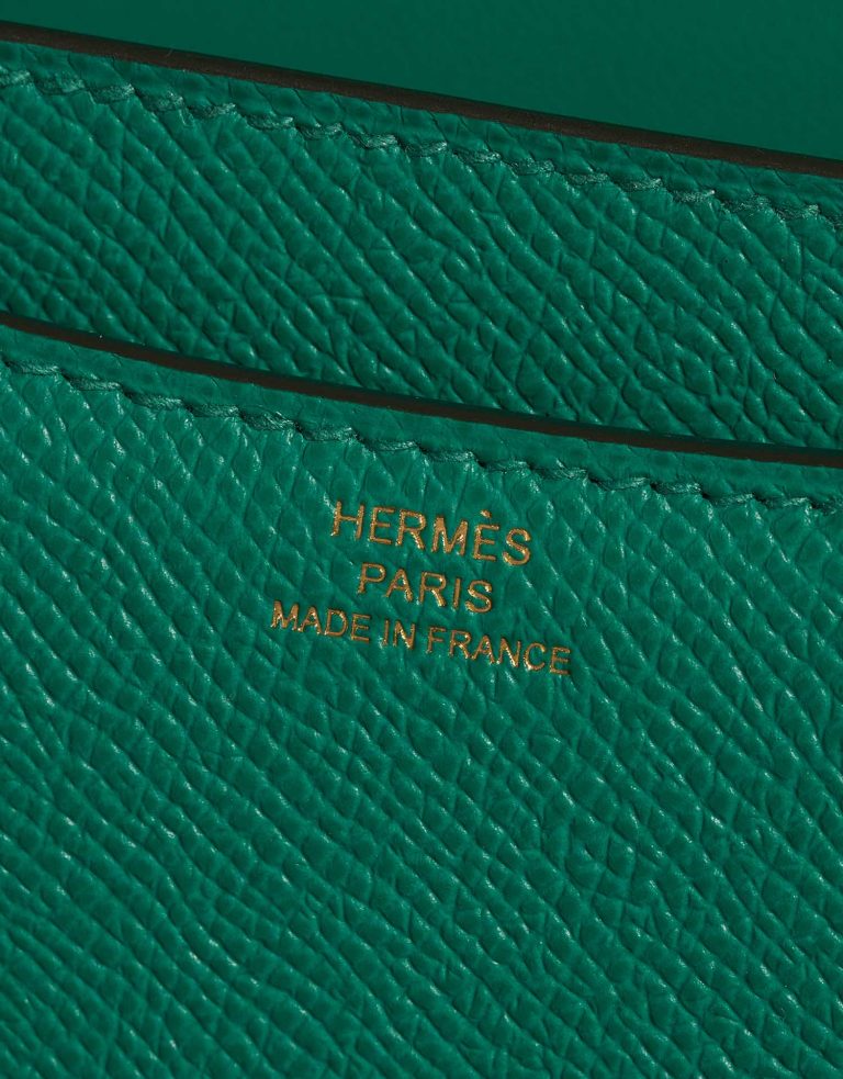 Pre-owned Hermès bag Constance 18 Espom Vert Jade Green Logo | Sell your designer bag on Saclab.com