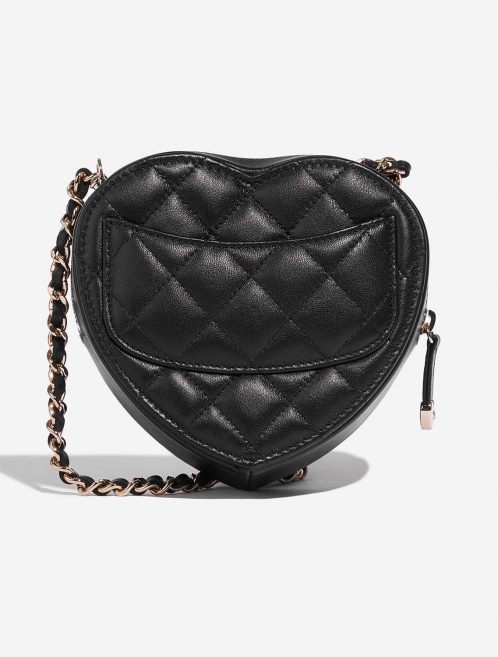 Pre-owned Chanel bag Timeless Heart Small Lambskin Black Black Back | Sell your designer bag on Saclab.com
