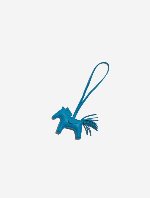 Pre-owned Hermès bag Rodeo PM Milo Lamb Colvert Blue Front | Sell your designer bag on Saclab.com