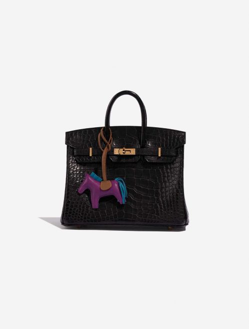 Pre-owned Hermès bag Rodeo PM Milo Lamb Anemone / Blue Izmir / Gold Gold, Multicolour, Violet Detail | Sell your designer bag on Saclab.com