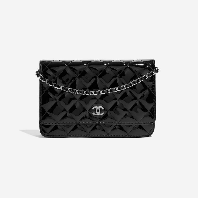 Pre-owned Chanel bag Timeless WOC Patent Leather Black Black Front | Sell your designer bag on Saclab.com