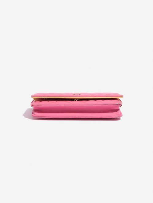 Pre-owned Chanel bag Timeless WOC Lamb Pink / Yellow Pink Bottom | Sell your designer bag on Saclab.com