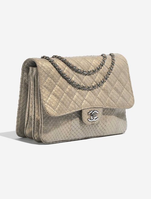 Pre-owned Chanel bag Timeless Medium Python Gold Gold Side Front | Sell your designer bag on Saclab.com