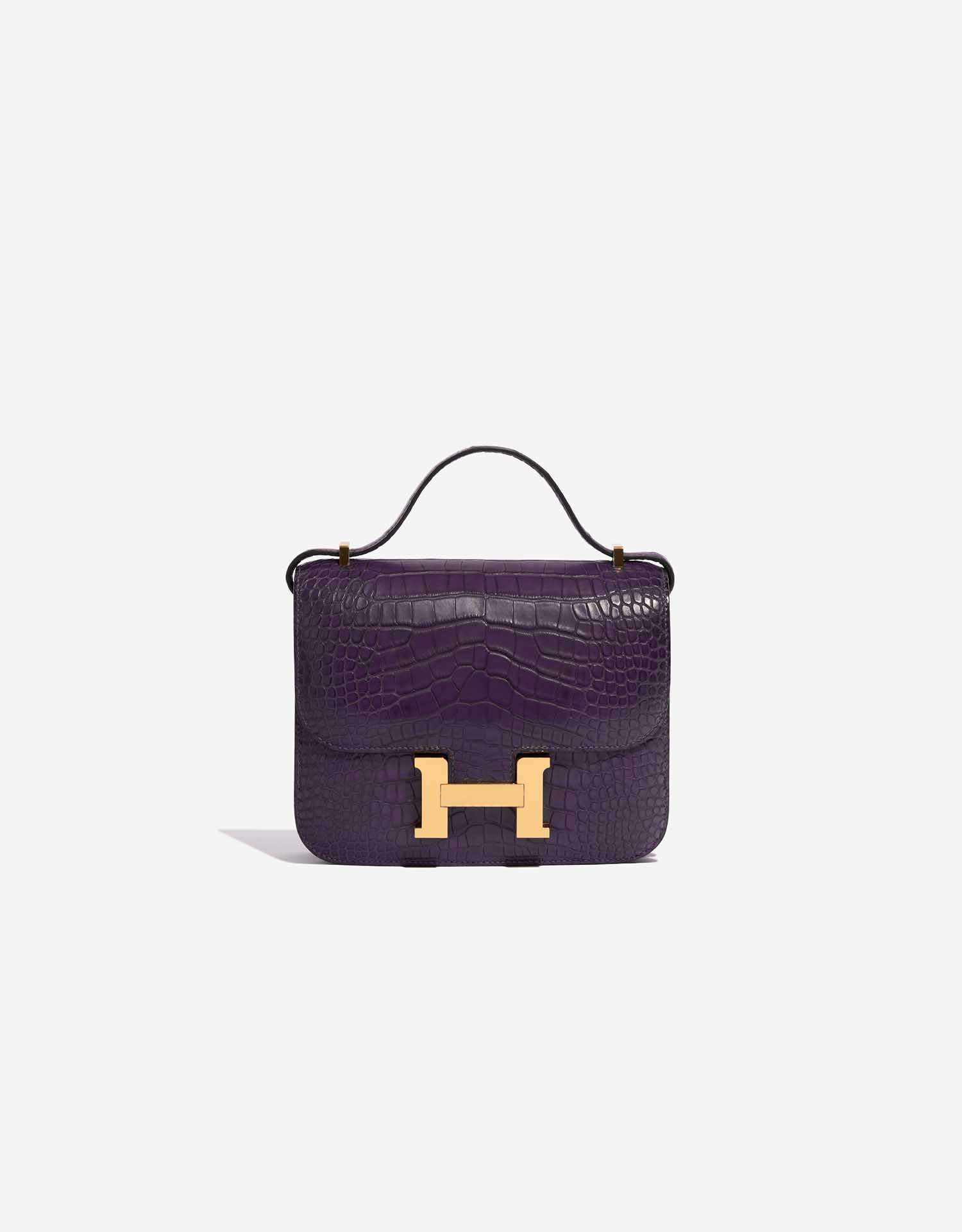 Hermès Constance 18 Matte Alligator Amethyst | SACLÀB