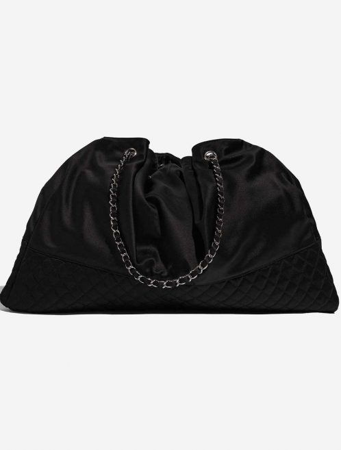 Pre-owned Chanel bag Drawstring Large Satin Black Black Back | Sell your designer bag on Saclab.com