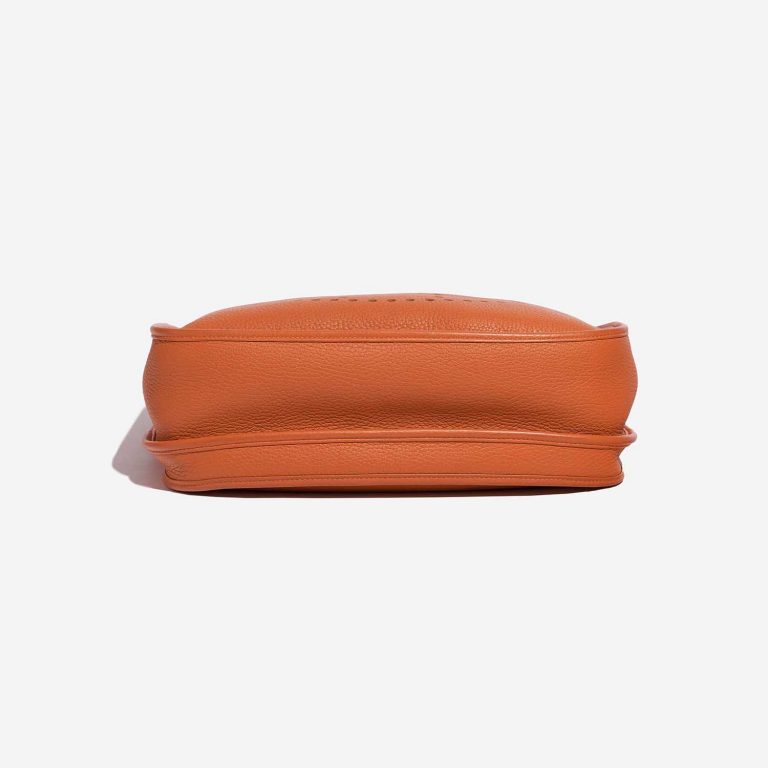 Pre-owned Hermès bag Evelyne 33 Taurillon Clemence Orange H Orange Bottom | Sell your designer bag on Saclab.com