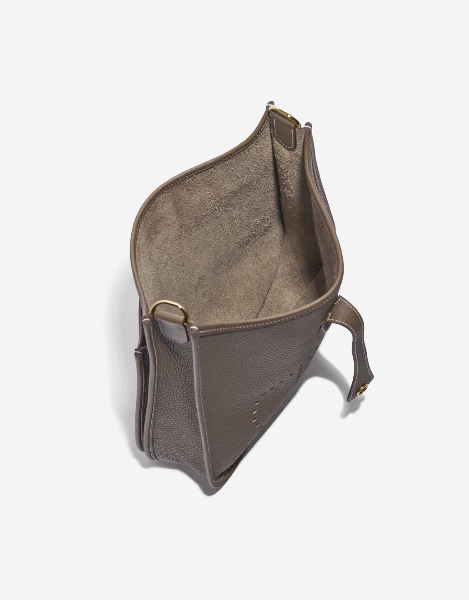【HERMES】Evelyne 29 PM Etoupe Hermes Evelyne III PM Etoupe Clemence Palladium Hardware– TC