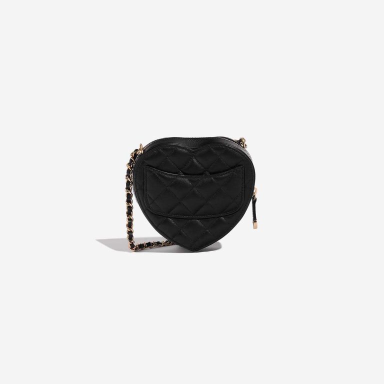 Pre-owned Chanel bag Timeless Heart Small Lamb Black Black Back | Sell your designer bag on Saclab.com