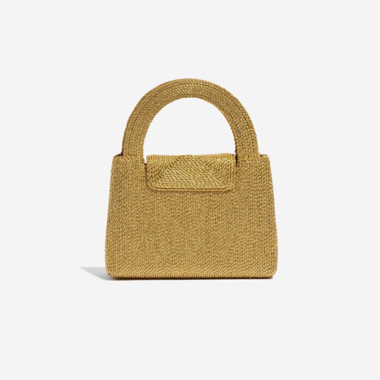 Pre-owned Chanel bag Timeless Handle Small Silk Rope Gold Gold Back | Sell your designer bag on Saclab.com