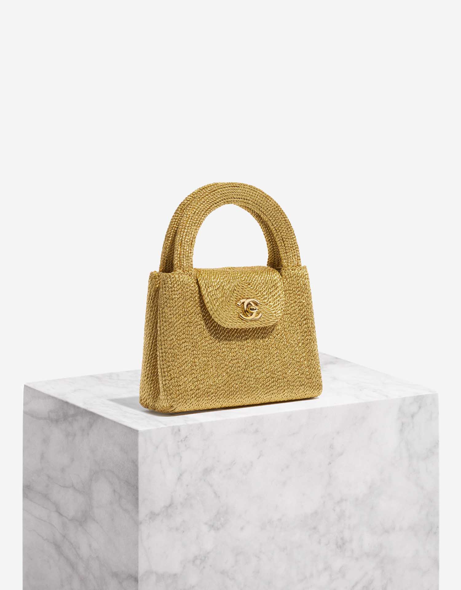 CHANELゴールドリボン1ロール50m Chanel Timeless Handle Small Silk Rope Gold | SACLÀB