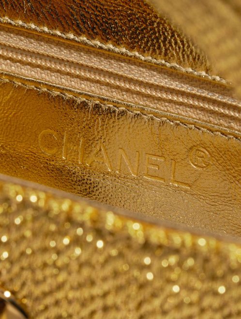 Pre-owned Chanel bag Timeless Handle Small Silk Rope Gold Gold Logo | Sell your designer bag on Saclab.com