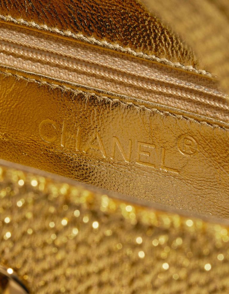 Pre-owned Chanel bag Timeless Handle Small Silk Rope Gold Gold Logo | Sell your designer bag on Saclab.com