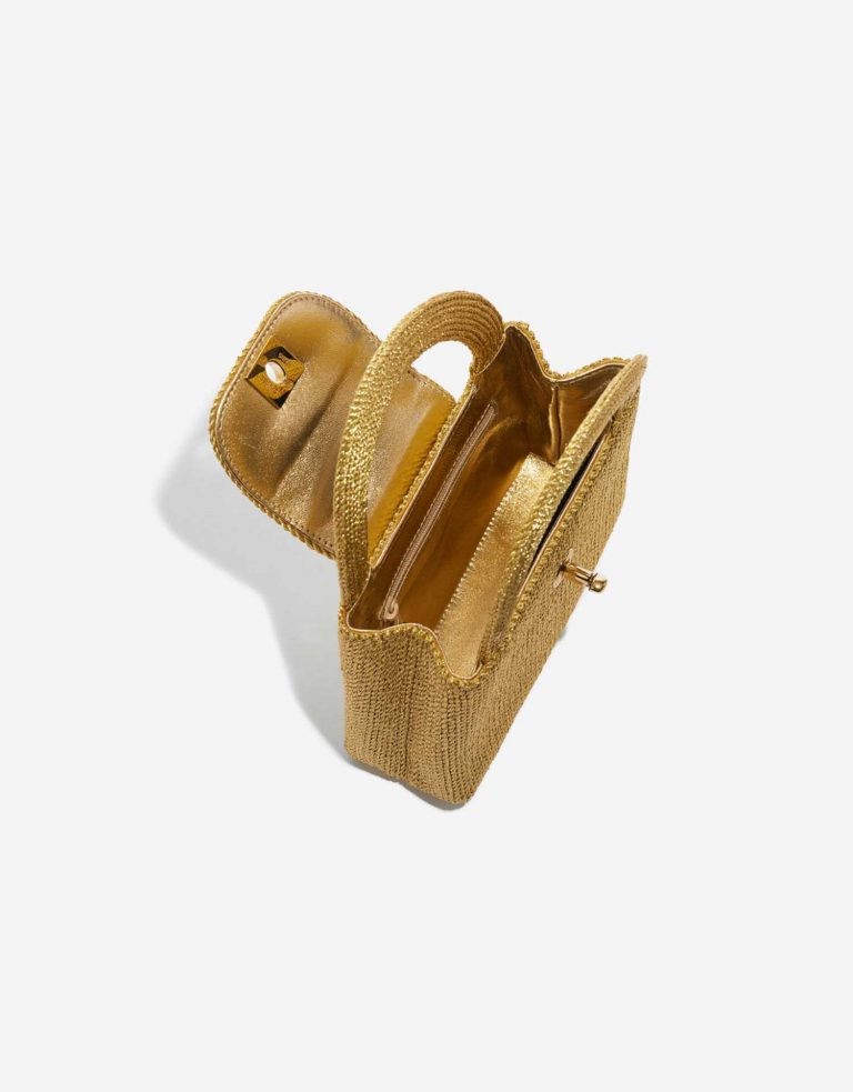 Pre-owned Chanel bag Timeless Handle Small Silk Rope Gold Gold Inside | Sell your designer bag on Saclab.com