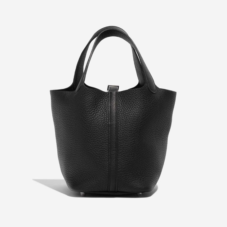 Pre-owned Hermès bag Picotin 18 Taurillon Clemence Black Black Back | Sell your designer bag on Saclab.com