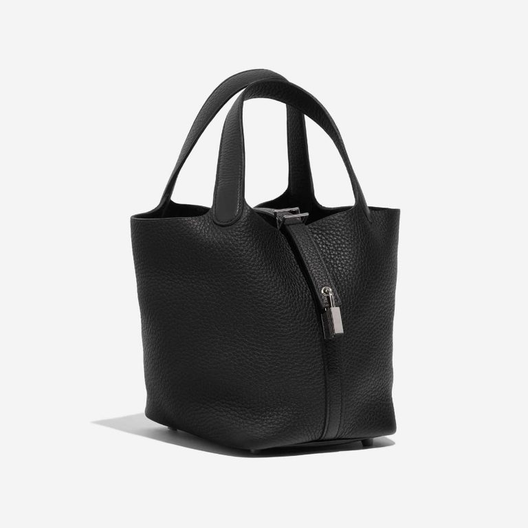 Pre-owned Hermès bag Picotin 18 Taurillon Clemence Black Black Side Front | Sell your designer bag on Saclab.com