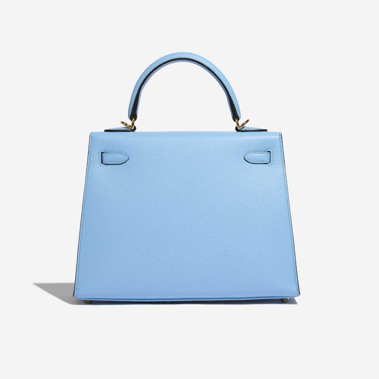 Pre-owned Hermès bag Kelly 25 Epsom Blue Celeste Blue Back | Sell your designer bag on Saclab.com