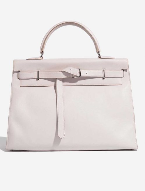 Pre-owned Hermès bag Kelly Flat 35 Swift Rose Dragee Pink, Rose Front | Sell your designer bag on Saclab.com