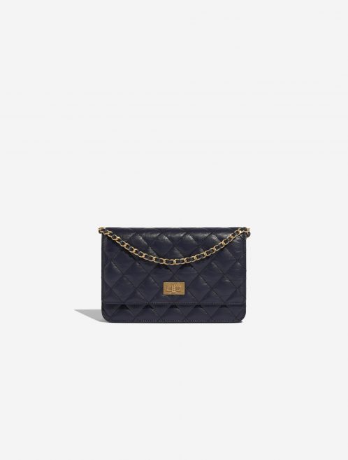 Pre-owned Chanel bag 2.55 Reissue WOC Aged Calf Navy Blue Blue Front | Sell your designer bag on Saclab.com
