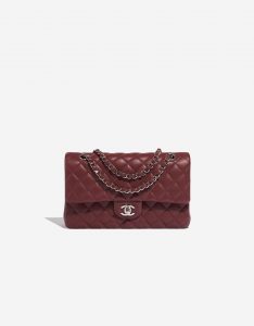 Pre-owned Chanel bag Timeless Medium Lamb Dark Red Red Front | Sell your designer bag on Saclab.com