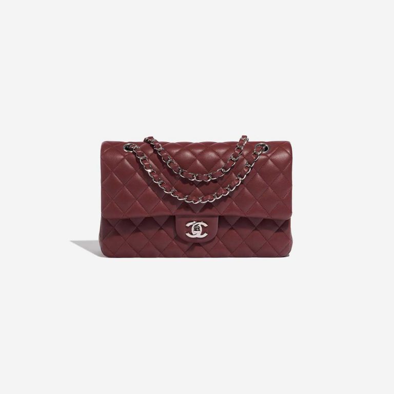 Pre-owned Chanel bag Timeless Medium Lamb Dark Red Red Front | Sell your designer bag on Saclab.com