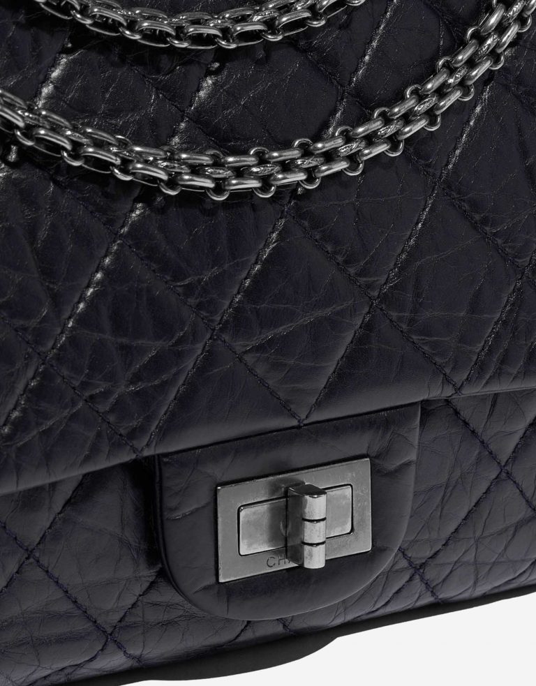 Pre-owned Chanel bag 2.55 Reissue 227 Aged Calfskin Dark Blue Blue Front | Sell your designer bag on Saclab.com