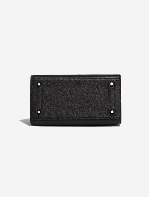 Pre-owned Hermès bag Birkin Faubourg 20 Midnight Matte Alligator / Veau madame / Chevre Mysore / Veau Monsieur / Black / Jaune Ambre / Orange H Black Bottom | Sell your designer bag on Saclab.com