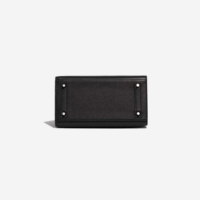 Pre-owned Hermès bag Birkin Faubourg 20 Midnight Matte Alligator / Veau madame / Chevre Mysore / Veau Monsieur / Black / Jaune Ambre / Orange H Black Bottom | Sell your designer bag on Saclab.com