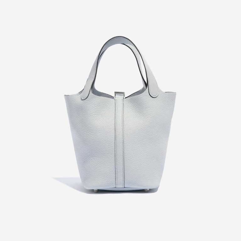 Pre-owned Hermès bag Picotin 18 Clemence Blue Pale Blue Back | Sell your designer bag on Saclab.com