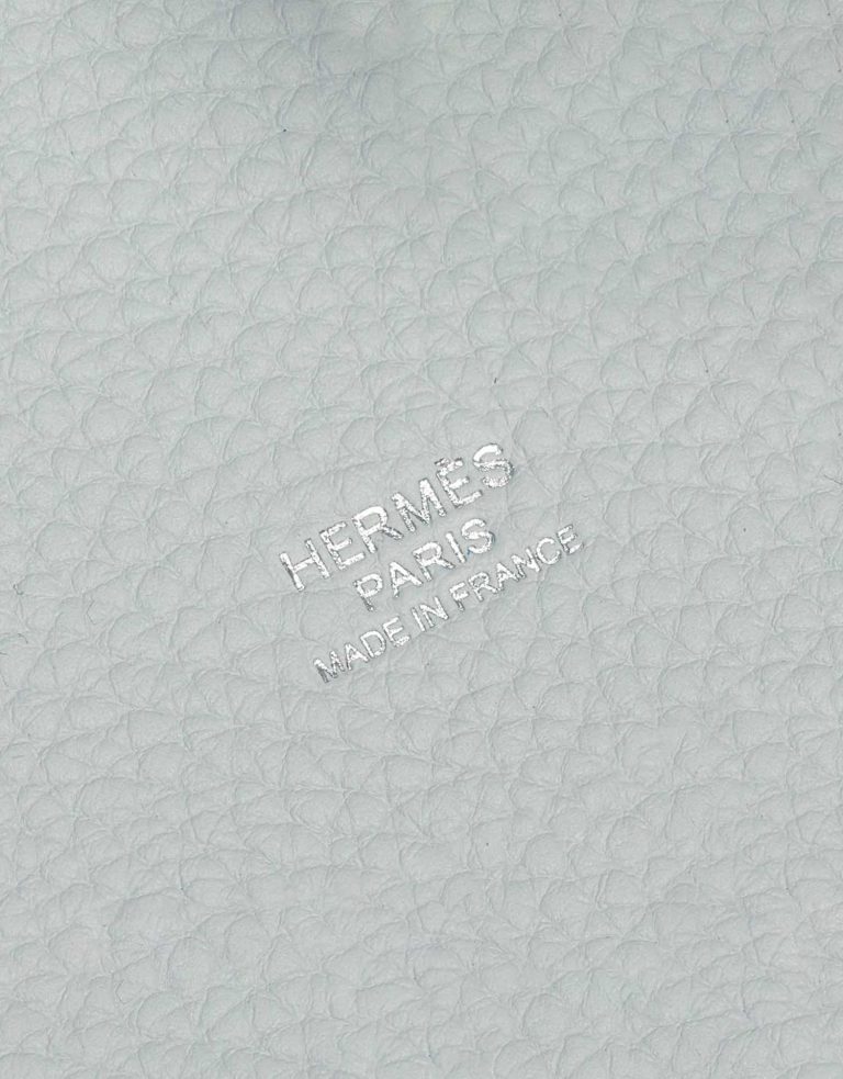Pre-owned Hermès bag Picotin 18 Clemence Blue Pale Blue Logo | Sell your designer bag on Saclab.com