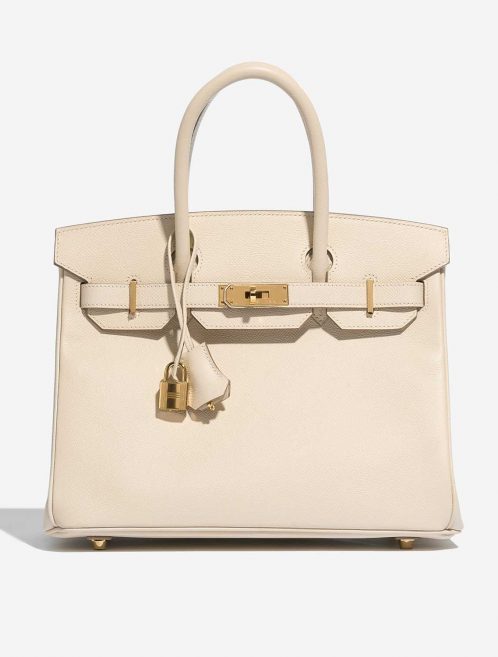 Pre-owned Hermès bag Birkin 30 Epsom Craie Beige Front | Sell your designer bag on Saclab.com