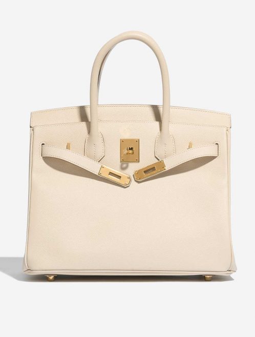 Pre-owned Hermès bag Birkin 30 Epsom Craie Beige Front Open | Sell your designer bag on Saclab.com