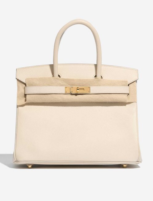 Pre-owned Hermès bag Birkin 30 Epsom Craie Beige Front Velt | Sell your designer bag on Saclab.com