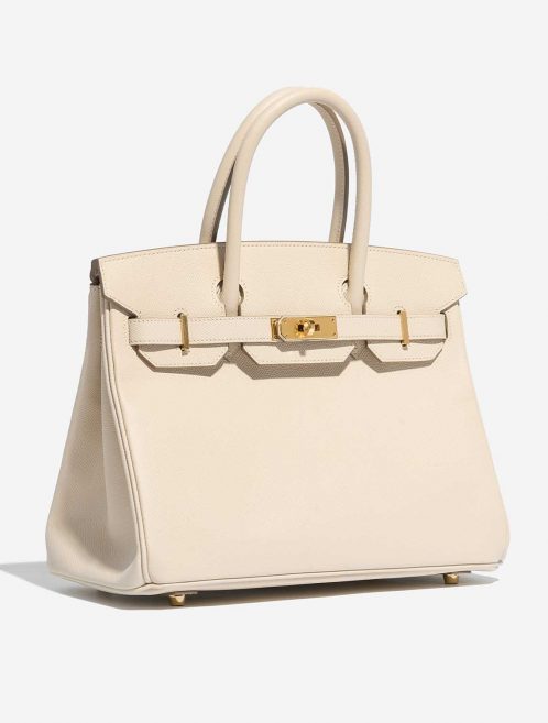 Pre-owned Hermès bag Birkin 30 Epsom Craie Beige Side Front | Sell your designer bag on Saclab.com