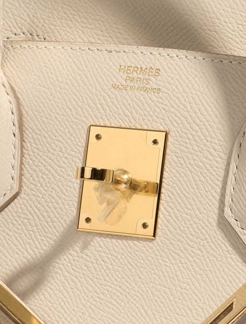 Pre-owned Hermès bag Birkin 30 Epsom Craie Beige Logo | Sell your designer bag on Saclab.com