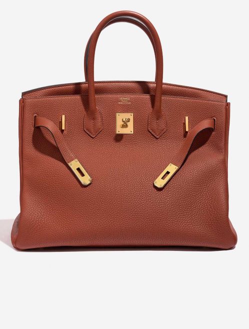 Pre-owned Hermès bag Birkin 35 Togo Cuivre Brown Front Open | Sell your designer bag on Saclab.com