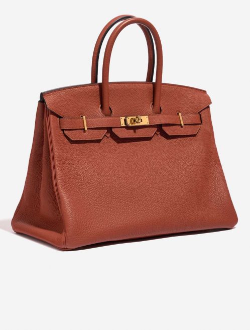 Pre-owned Hermès bag Birkin 35 Togo Cuivre Brown Side Front | Sell your designer bag on Saclab.com