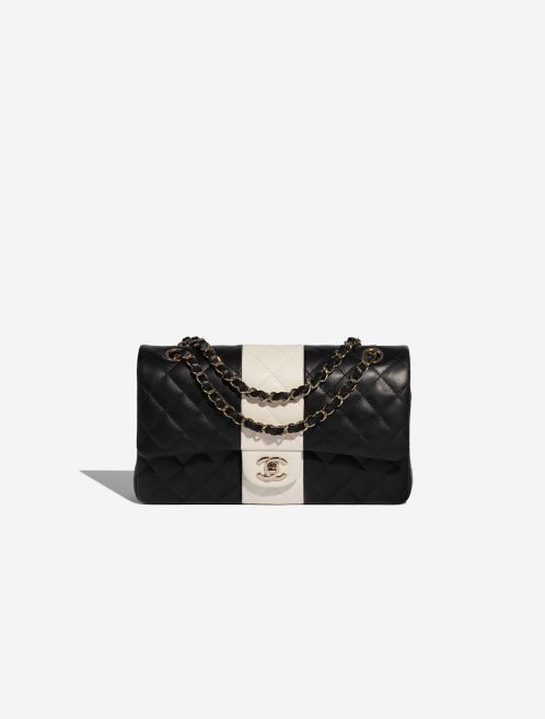 Pre-owned Chanel bag Timeless Medium Lamb Black / White Black, White Front | Sell your designer bag on Saclab.com