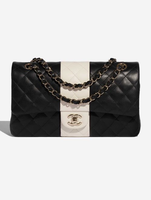 Pre-owned Chanel bag Timeless Medium Lamb Black / White Black, White Front | Sell your designer bag on Saclab.com