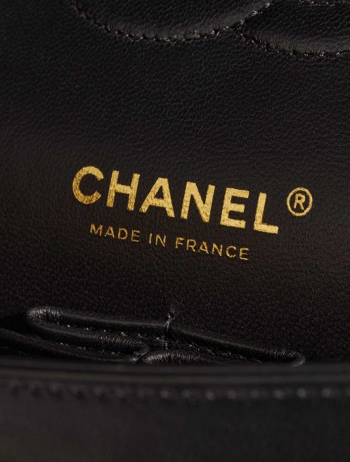 Pre-owned Chanel bag Timeless Medium Lamb Black / White Black, White Logo | Sell your designer bag on Saclab.com